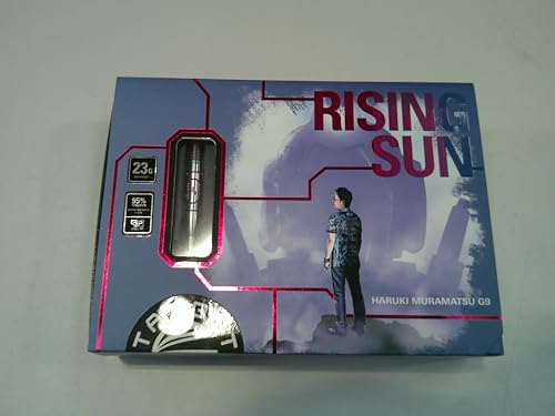Target Japan Rising Sun G9 95% Tungsten K-Flex Swiss Point Steel Tip Darts Set, 23G | Rising Sun G9 K-Flex No. 6 (Shape) Flights and Shafts, Swiss