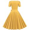 Vintage Polka Dot Dress Classic Movie Style Elegant Timeless Retro Design Square