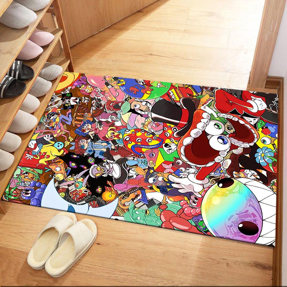 Digital Circus Carpet Design For Game Room Dormitory Outdoor Bedrooms Antislip Rug Decorate Offices Wedding Party Gift