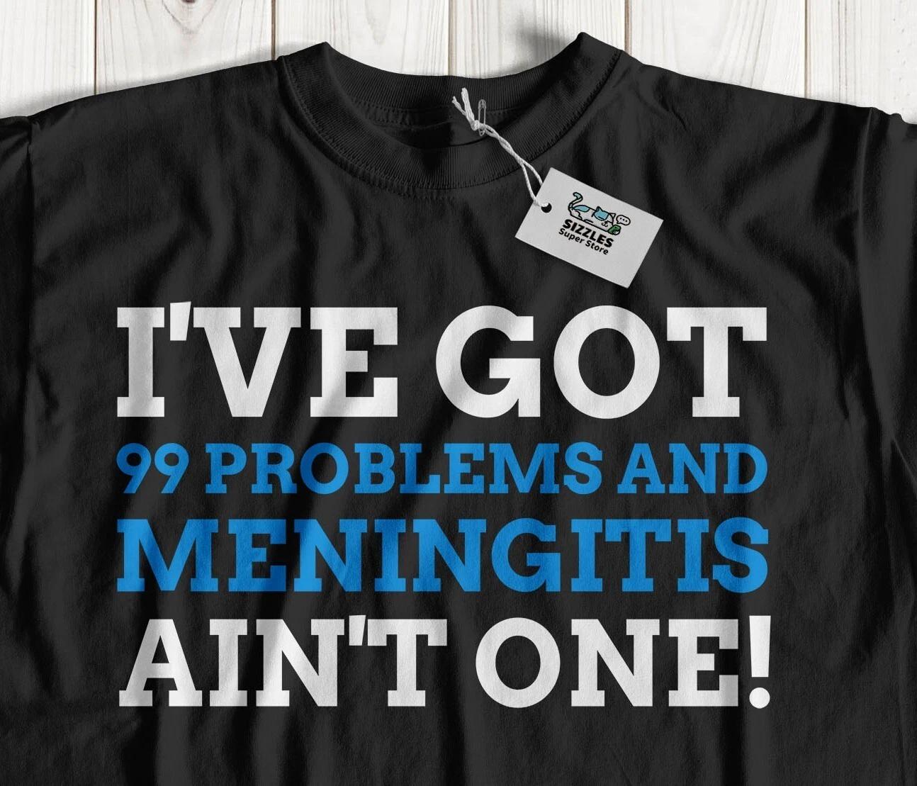 

Unisex Funny Meningitis T-Shirt spinal meningitis Awareness Gifts L
