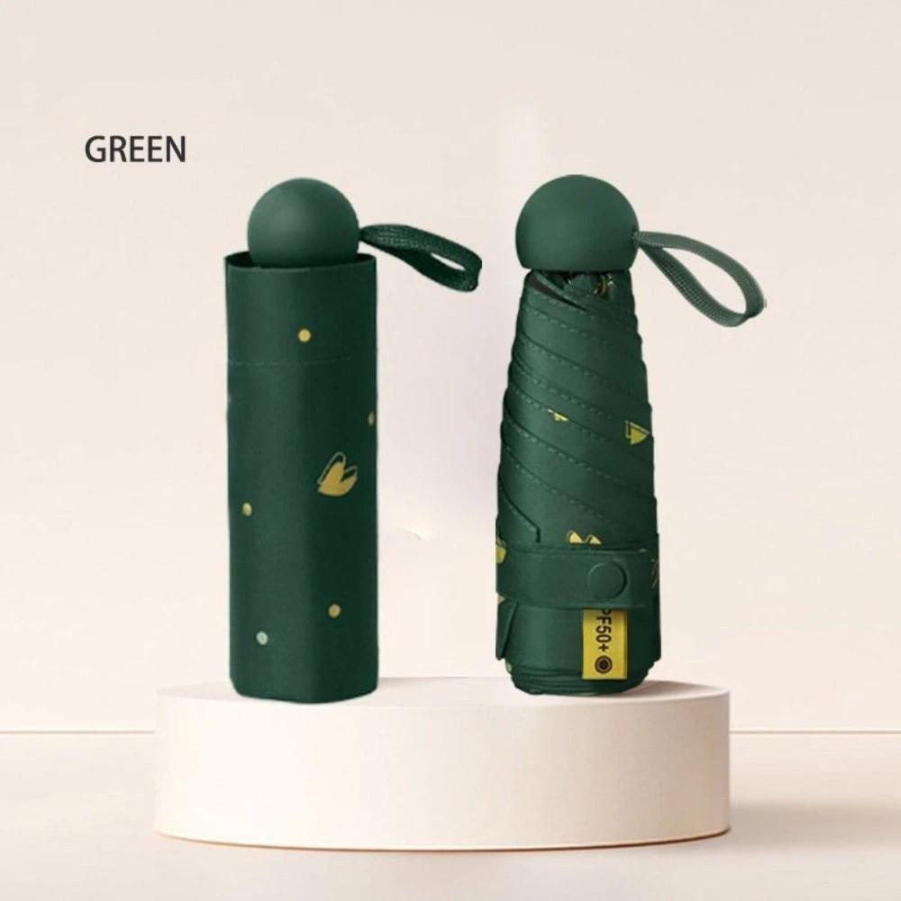 

Portable Ultralight Pocket Rain Umbrella Ultraviolet Protection Folding Sun Umbrella Mini Dual Use Sun Shade Umbrella Outdoor Iron&8K темно-зеленого
