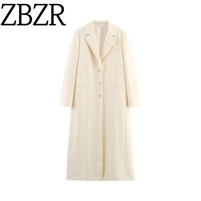 Zbzr Autumn New Women clothes Western Style Fashion Temperament All-Matching Solid Long sleeve Coat Outerwear 8517694