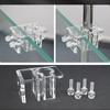 Acrylic Water Pipe Clamps Aquarium Fish Tank Glass Pipe Inlet Outlet Holder Fixed Clamps Plant Accessories Clip Lily Parts