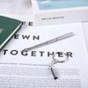 Portable Telescoping Tool Pen Metal Key Ring Creative Stainless Steel Keychain Ergonomic Ballpoint Pen School Office Supplies