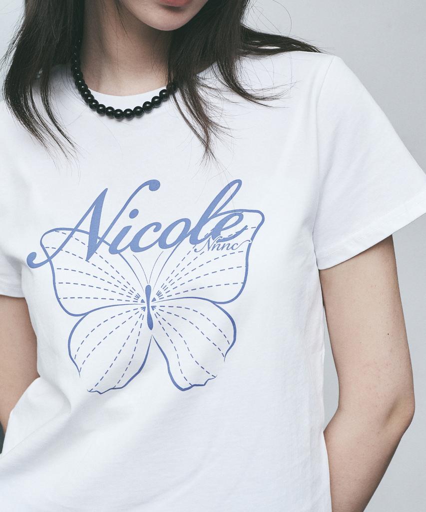 Nigaennikol Nicole Butterfly Slim Top_White Purple