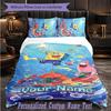 Personalized 3Pcs Bedding SetSpongeBob Custom Text Duvet Cover Pillowcase Set Bedroom Gift