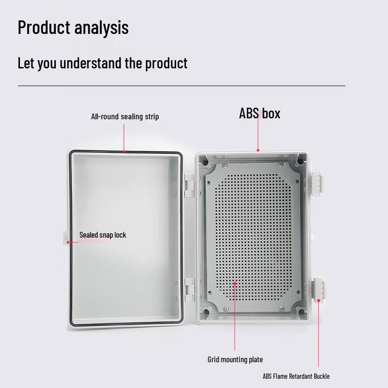 Kapu Plastic Surface Mounted Circuit Breaker Distribution Box CN plug (adapter included)