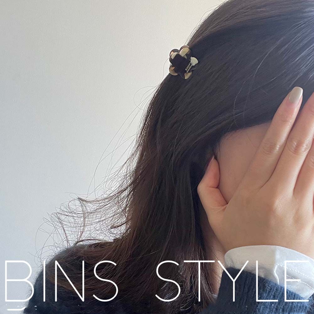 Checkerboard Korean Style Barrette Women Hair Accessories Flower Hairpin Flower Hair Catch Clip