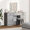 Makeup Table with Drawers Gray 50 x 41 x 135 cm Engineered Wood