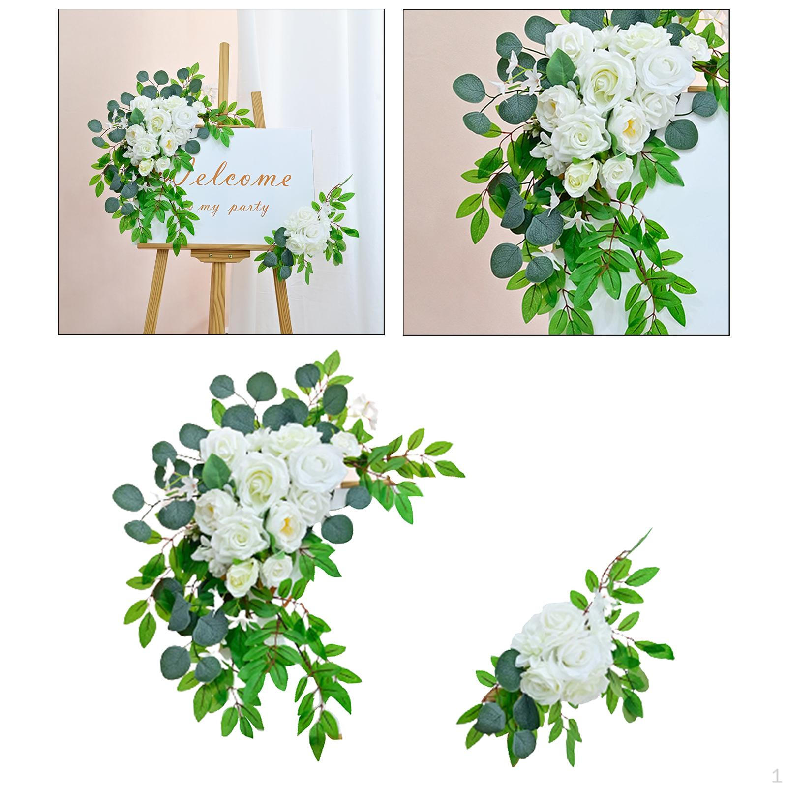 1 Набор Искусственная Цветочная Гирлянда Свадебная Арка Цветочная Декорация для Знака Задний План Option1 A