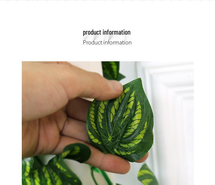 Artificial Green Grape Leaf Vine for Indoor Decor