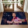 Crystal Velvet Square Rug Custom NameHarry Styles Pattern Non Slip Home Floor Decor Rug