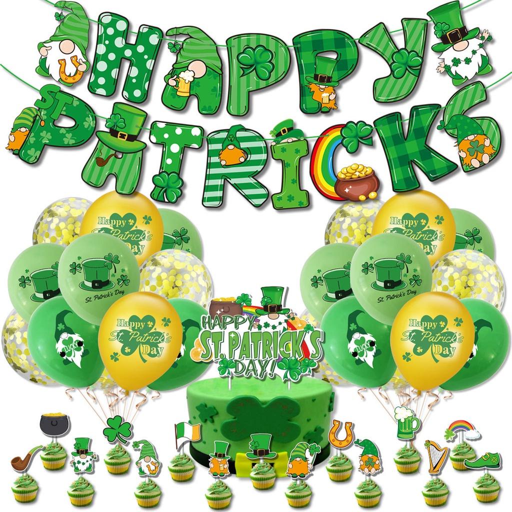 Irish St. Patrick's Day Decorations W/shamrock Ornaments Accessories
