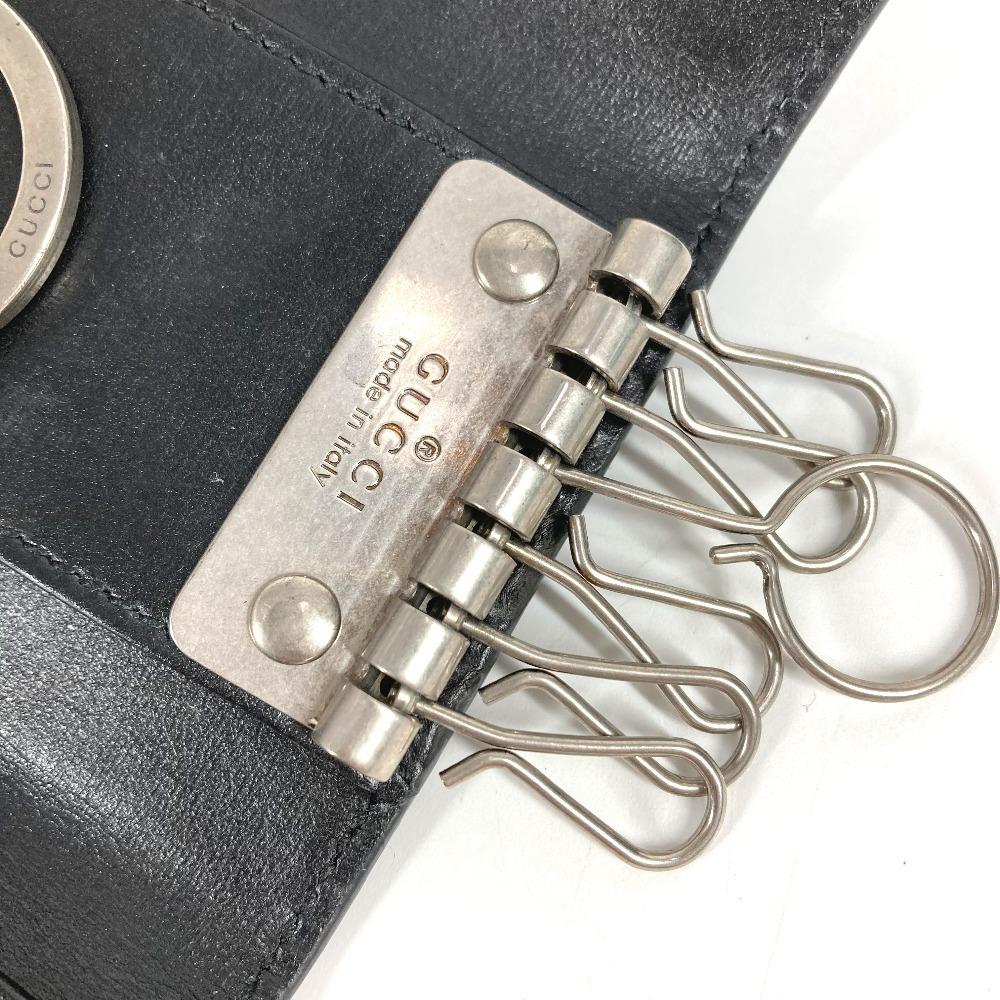 GUCCI 435305 GG Marmont GG logo 6P Key ring 6 points key Key Case Leather Black