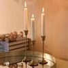 3Pcs European Style Vintage Elegant Metal Tabletop Candle Holders Wedding Table Decorative Candlestick Stand For Party Dinning