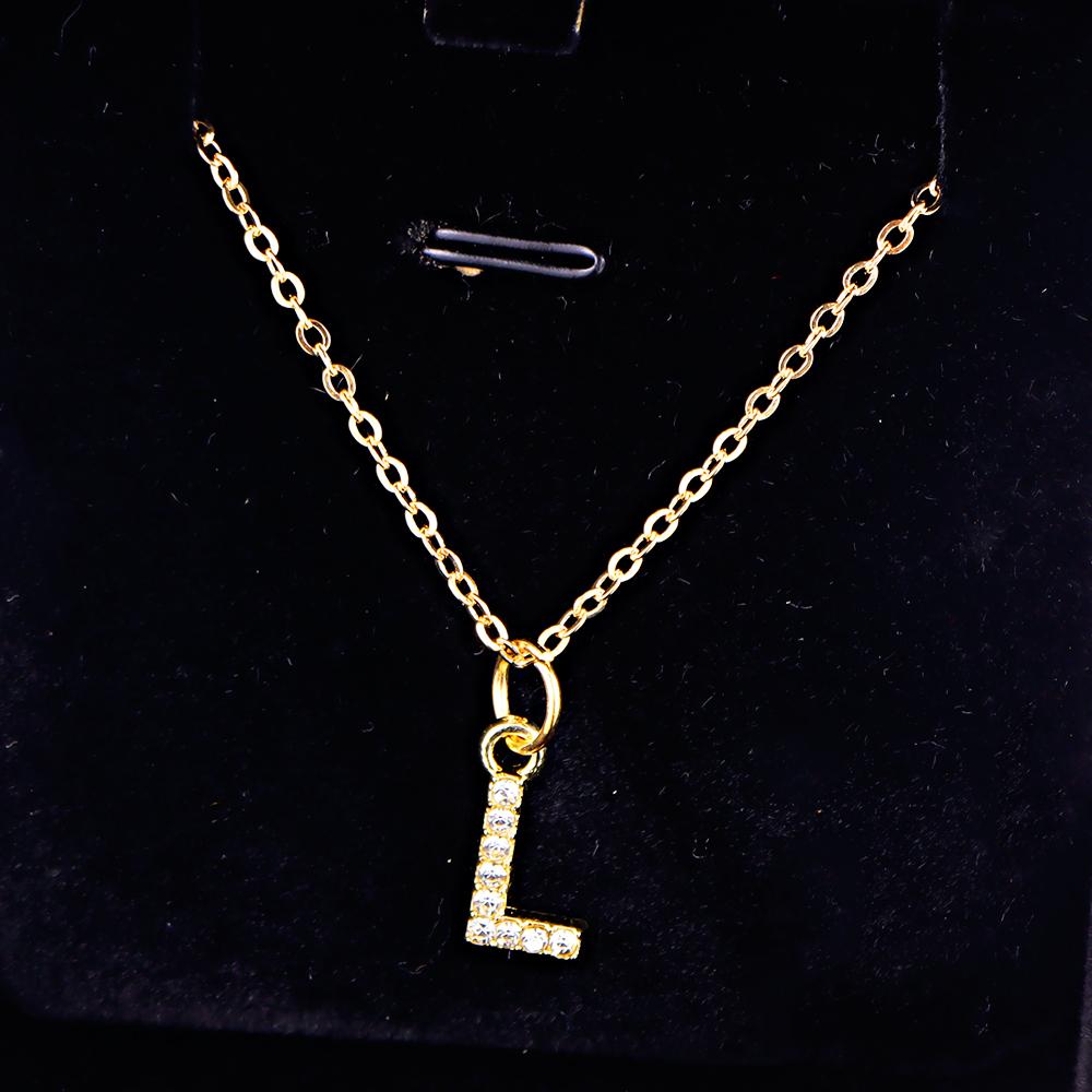 Kpop Shining A-Z Letter Pendant Charm Necklace 26 Initial Alphabet Name Golden Clavicle Chain Party Valentine's Day Jewelry Gift