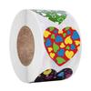500Pcs/Roll Heart-shaped Labels Sticker Candy Gift Box Wedding Valentines Decals