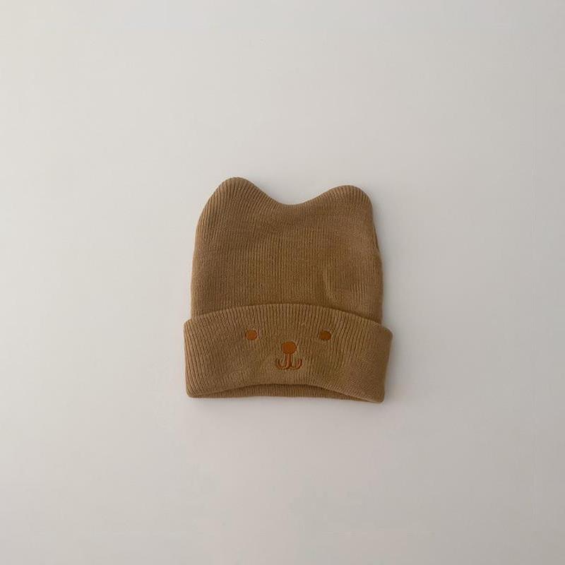 Høst vinter baby lue lue søt tegneserie kanin strikket lue for spedbarn gutt jente koreansk ensfarget småbarn varme luer panser