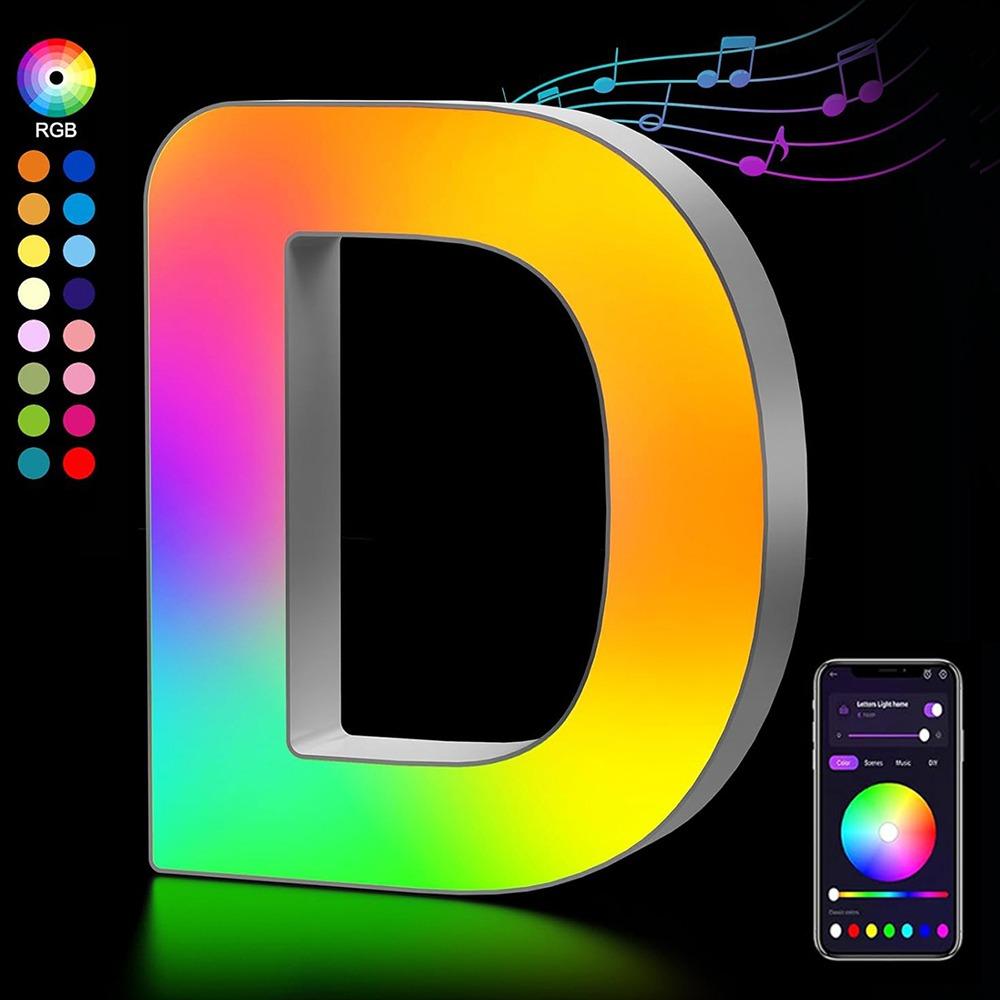 Name Letter Alphabet Light Smart Number Lamp MeRGBW App LED Letters Light Game