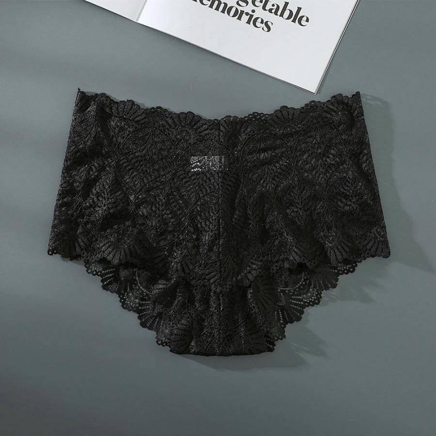 Plus Size High Waisted Sexy Lace Thong Damenunterwäsche No Trace Übergroße lose T-Höschen