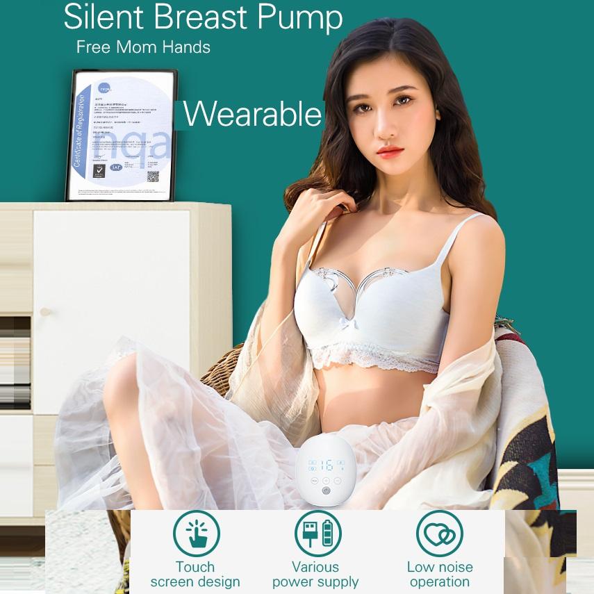 Electric Milk Breast Pump Medical Grade Silicone Double Wearable Electric Breast Pump Hands Free Automatic Breast Pump Messager