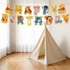 Disney Banner Tematic Winnie the Pooh cu 15 Piese Banner pentru Petrecere de Ziua de Naștere Decorațiune Steag Multifuncțional pentru Sărbători Decorațiune de Agățat în Cameră