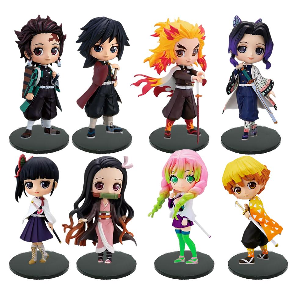 Demon Slayer Anime Action Figure - Kamado Tanjirou Agatsuma Zenitsu Nezuko PVC Model Toy Kimetsu No Yaiba Warriors Action Figure