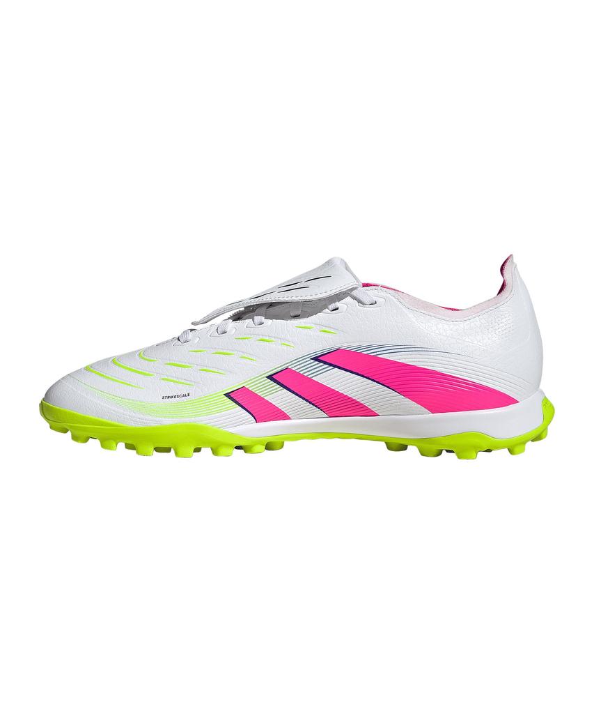 Adidas Predator League Futsal Folding Tongue TF Footwear Lemon Size cm Shoes, NSW43, White/Lucid Pink/Lucid (JS0385), 25.5