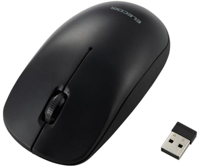 Elecom Corporate Mouse Wireless Optical Mouse 3 Buttons Environmentally Friendly Package Black 2.4GHz M-K8DRBK
