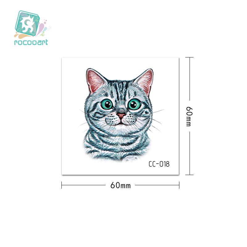 Adesivi Tatuaggio Cartoni Animati Animali Adorabili: Design di Gattini, Cuccioli e Coniglietti Carini