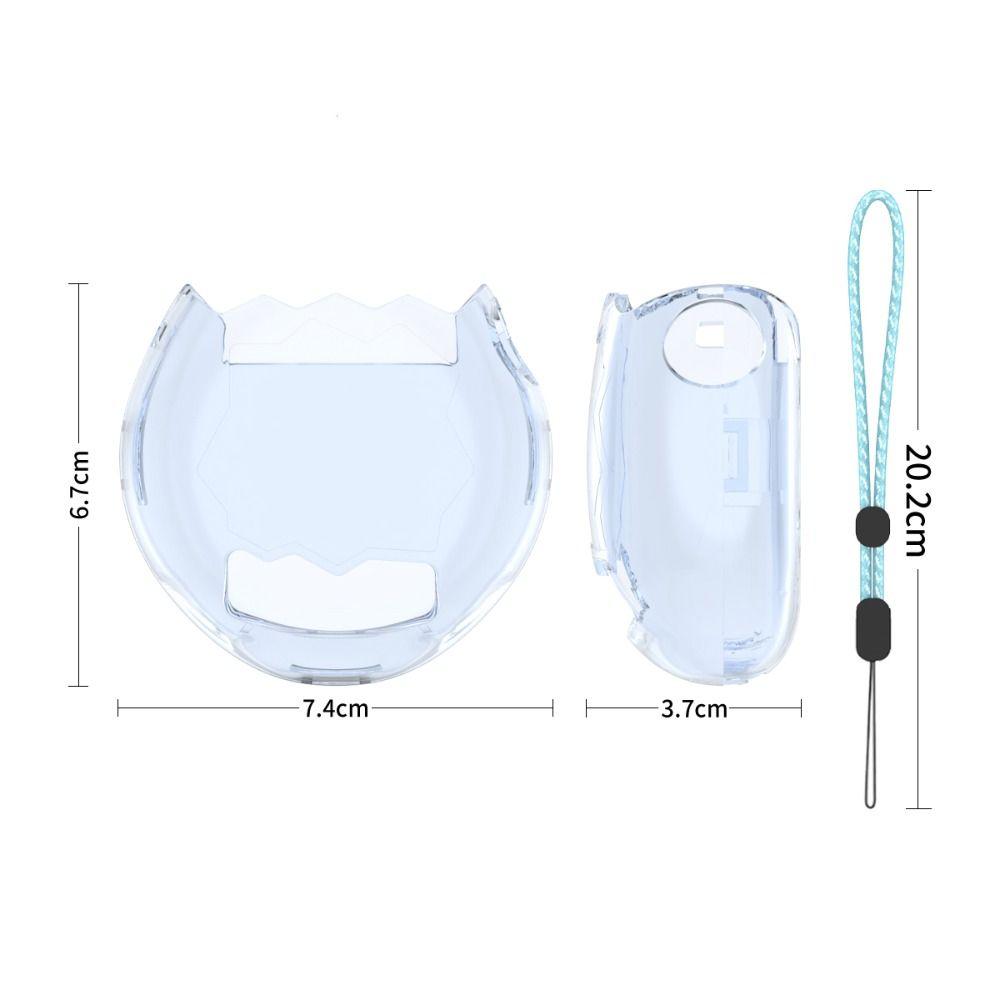 Transparent Protective Case Dustproof Anti-Scratch Hard Shell Crystal PC with Lanyard Clear Cover for Tamagotchi Paradise
