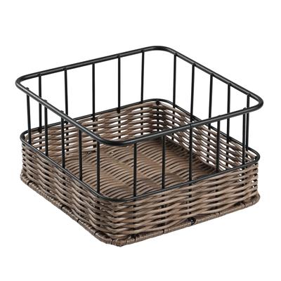 Pearl Metal Basket, Fruit Basket, Storage Rack, Wicker Basket Style, Deep, Square, AZ-5625