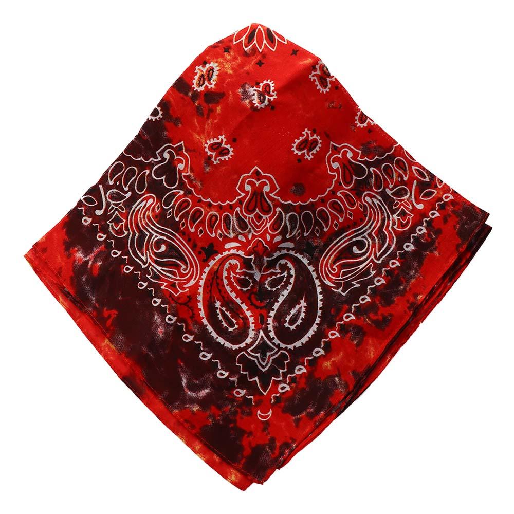 Square Scarf Hair Band Neck Scarf Cotton Bandana Hip Hop Paisley Headband Kerchief Neck Wrap Cashew Tie-dye Seamless Scarves DIY