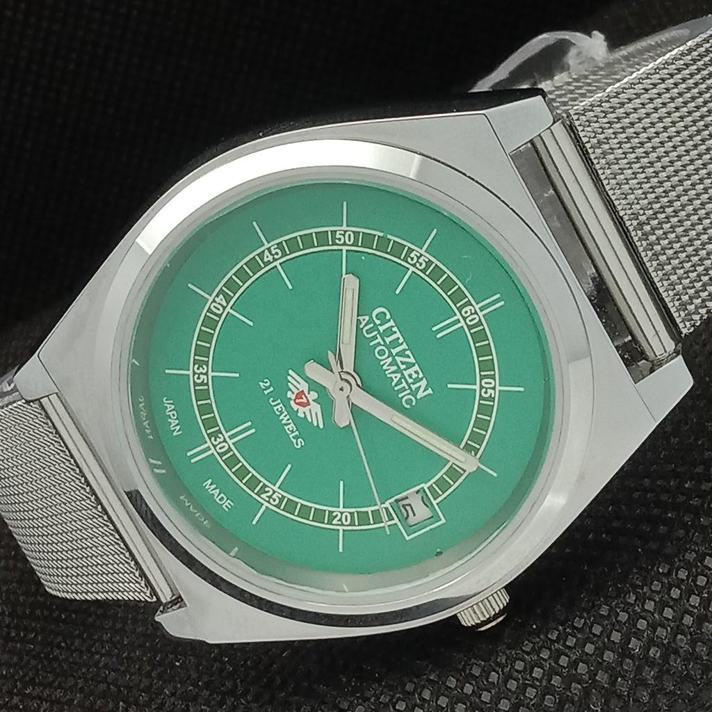 

ВОССТАНОВЛЕННЫЕ ВИНТАЖНЫЕ МУЖСКИЕ ЗЕЛЕНЫЕ ЧАСЫ CITIZEN AUTOMATIC 8200 JAPAN 534a-a280423-2 SKU534a-a280423