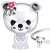 Charms Mrs. Teddy Bear Bead Beads Pr 925 Wedding Flower Bear Dress