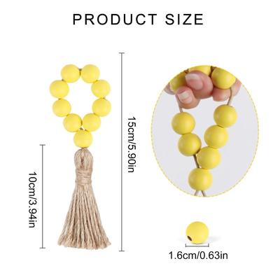 Practical Wood Bead Napkin Rings User Friendly Wood Bead Napkin Rings Charm Elegant Napkin Holders with Tassels
