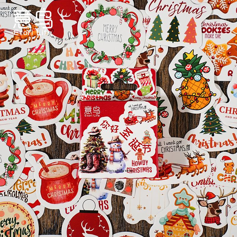 Cartoon DIY Scrapbooking Decorations Decals Christmas Stickers Cute Seal Stickers Funny Children PVC Waterproof for Laptop Tools