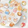50 Cartoon Puppy Weekend Sticker Pack Waterproof Transparent PET Hand Account Corgi Material Decorative Guitar Notebook