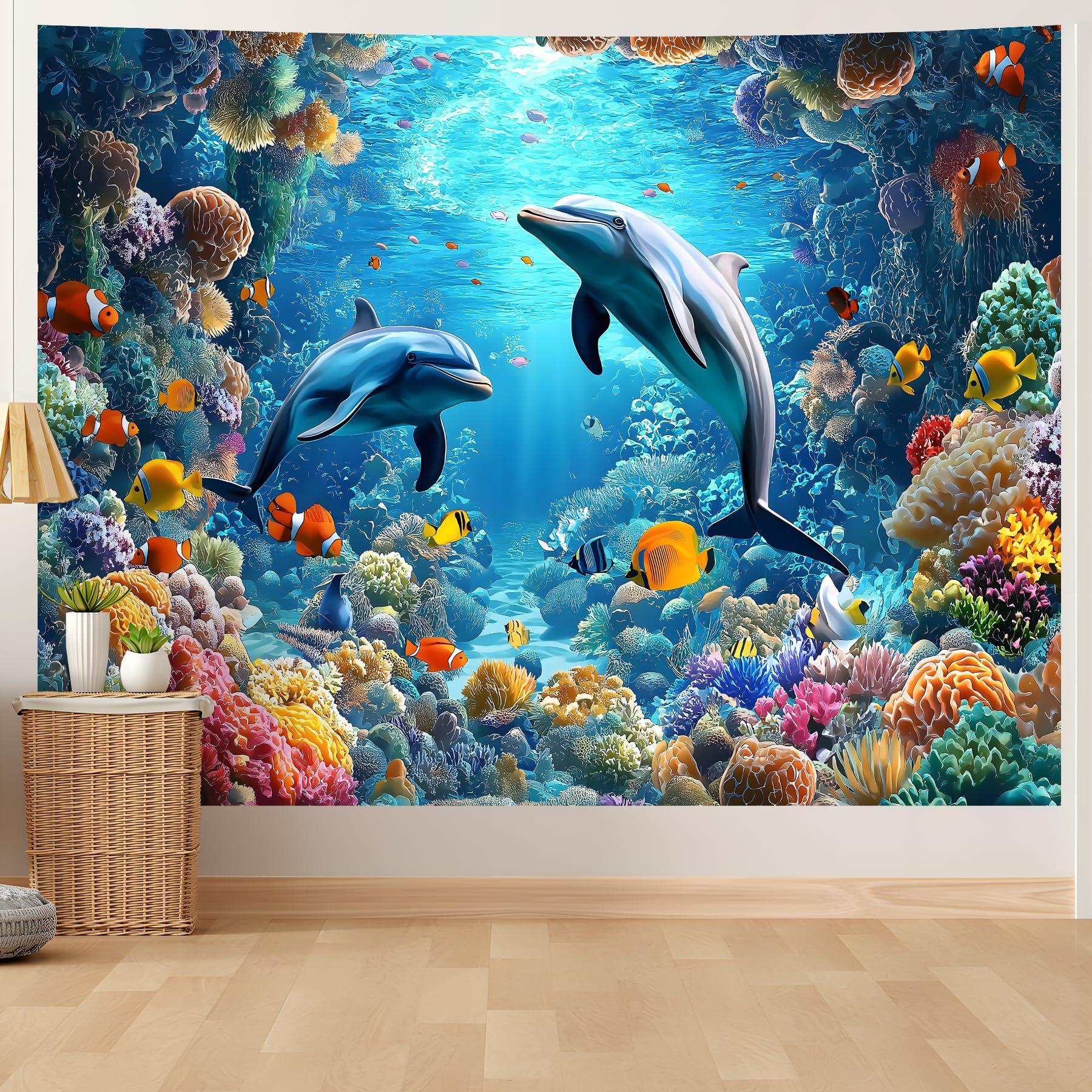 Underwater World tapestry 75x100 чёрный