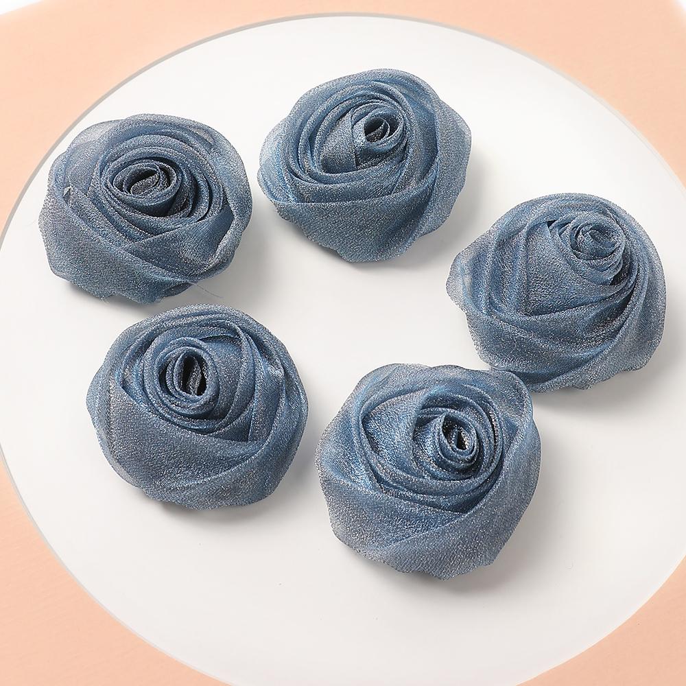 3/5Pcs Chiffon Artificial Flowers Heads 5CM Fake Flower for Home Decor Wedding Decoration Bridal Clothing Crafts Gifts Accessory