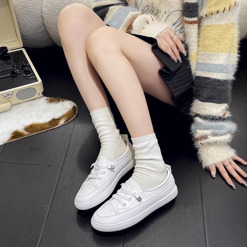 Pantofi Casual de Modă cu Șireturi Stil Nou de Primăvară și Toamnă, Pantofi Plați Rezistenți la Uzură pentru Femei, Pantofi Sport Ușori și Confortabili