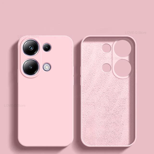 For Poco M6 PocoM6 Pro Case Liquid Silicone Camera Lens Protector Phone Cases For Xiaomi Poco M6 M 6 Pro M6Pro PocoM6 Pro Soft Cover
