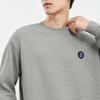 Qipilao Men's Waffle Knit Crewneck Sweatshirt