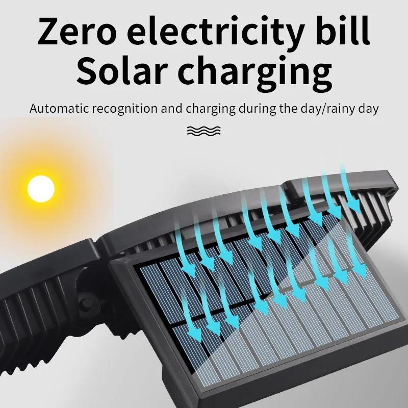 Solar Lights Outdoor 3 Heads Flood 167 LED Security Light Waterproof with PIR Motion Sensor Garden Yard Garage Street Wall Lighting