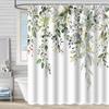 Shower Curtain Waterproof And Mildew-Proof 3D Digital Printing Plant Printing Shower Curtain Child Bathroom Partition Curtain