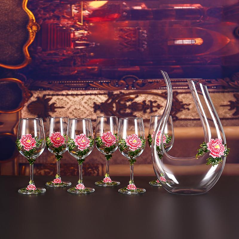 Goblet Red Wine Glass Set Crystal Glass Goblet Wine Decanter Flagon Wine Dispenser Barware Bar Sets Wine Set Exquisite Gifts