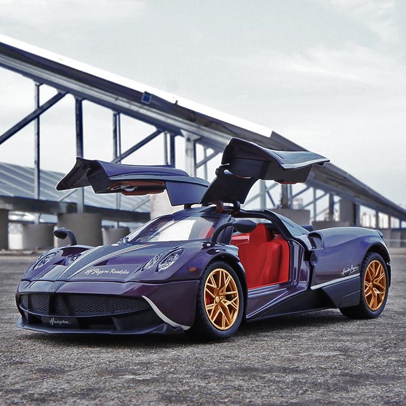1/24 Pagani Huayra Dinastia Supercar Alloy Car Die-casting Model Sound and Light Car Model Toy Collection Children Gift