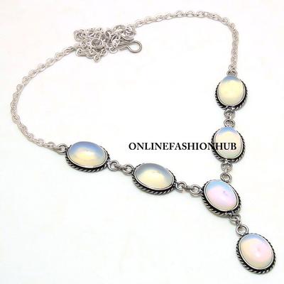 Opalit-Edelstein 925 Sterlingsilber überzogen Neu kommen Halskette ERR-N8 an