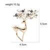 Christmas Reindeer Korean Style Brooches Female Jewelry Christmas Elk Brooches Rhinestone Pin