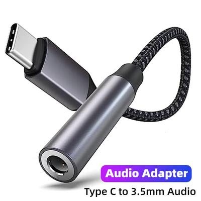 כבל USB Type C ל-3.5 מ"מ Aux מתאם לאוזניות עבור סדרת Huawei Honor Oneplus iPhone 15 אוזניות שקע 3.5 חוט זכר לנקבה